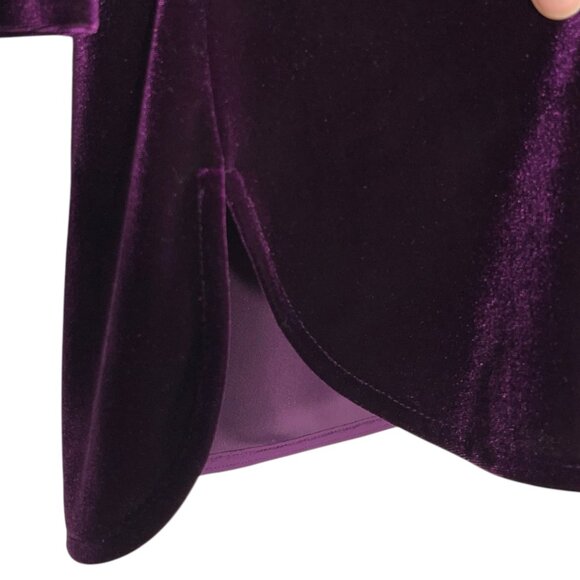 LRL Ralph Lauren Womens Velvet Tunic Size PS Dark Purple Whimsigoth Witchy Party - Picture 4 of 8